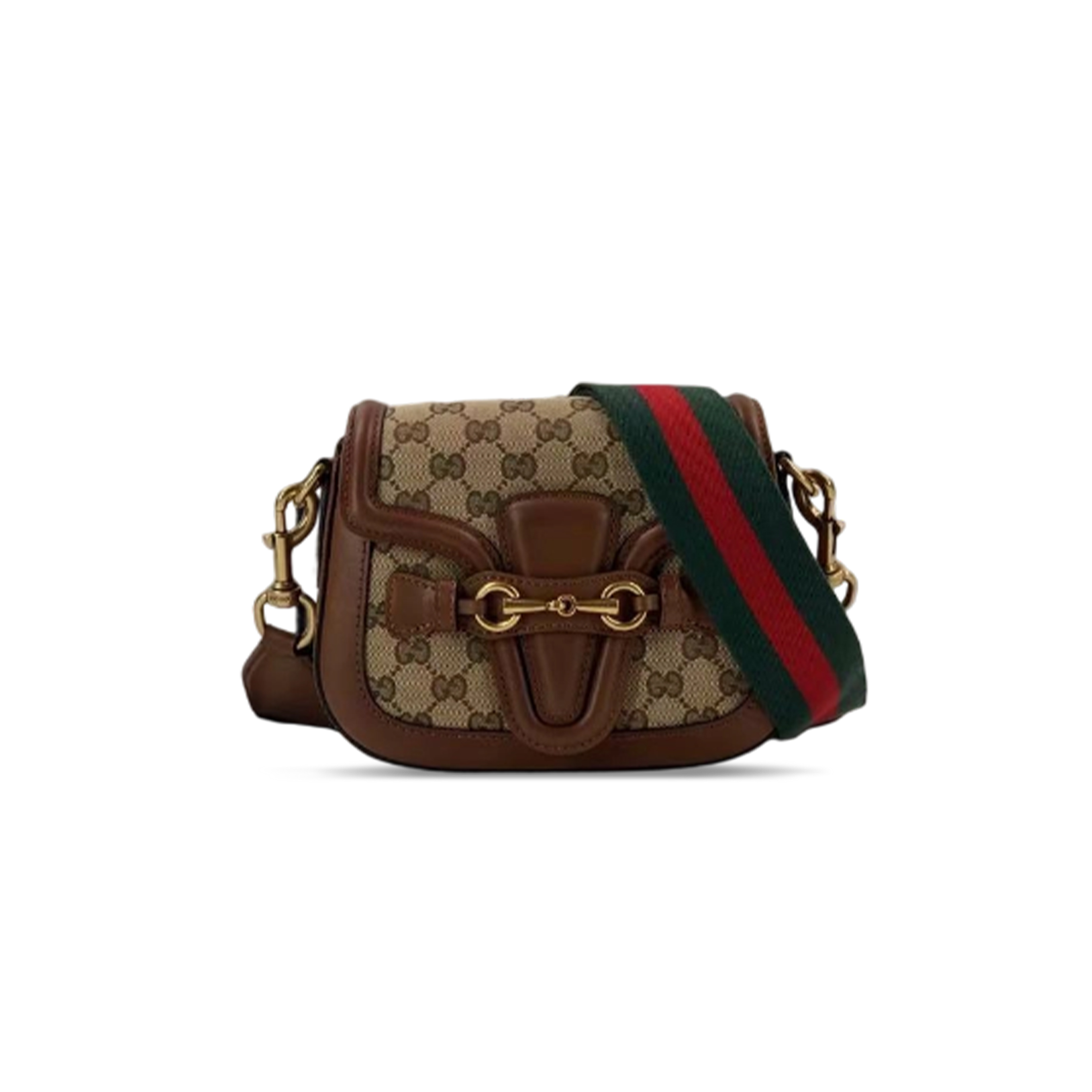 GUCCI LADY WEB SMALL GG CANVAS SHOULDER BAG 384821 (20*15.5*5cm)